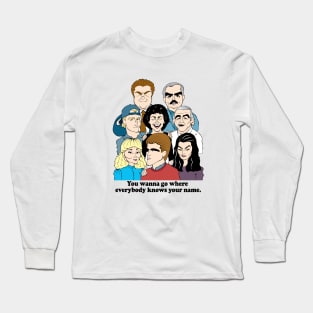 1980'S BAR SITCOM - CHEERS FAN ART!! Long Sleeve T-Shirt